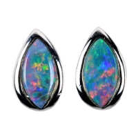 opal stud earrings