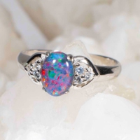 australian opal rings