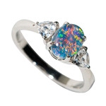 engagement ring with opal