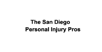 The San Diego Personal Injury Law Pros