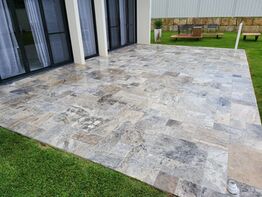 Silver Travertine Tiles, Pavers & Copings