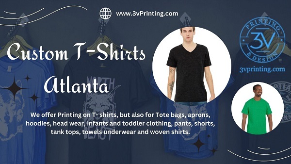 Same Day T-Shirt Printing Atlanta and Custom Embroidery Services by 3v Printing