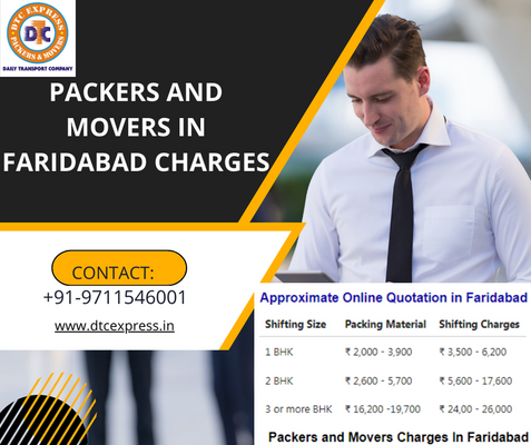 Packers and Movers in Faridabad Charges