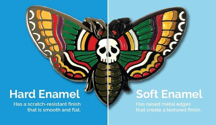 Hard vs Soft Enamel Pins: What’s the Difference?