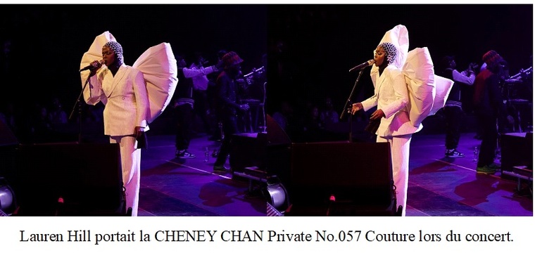 La légende Lauryn Hill portait la CHENEY CHAN Private No.057 Couture lors de son concert